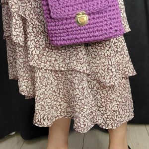 Geanta handmade unicat - Mov - imagine 2