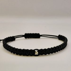 Brățară împletită cu bilă din argint 925, 2.5 mm - imagine 1